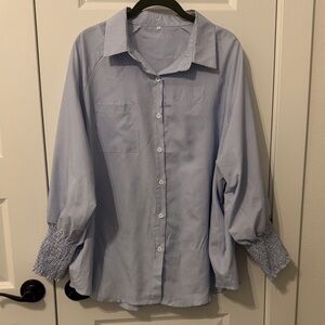 Elegant Light Blue Women's Blouse